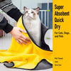 Absorbent Cotton Pet Bath Towel for Dogs & Cats