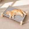 Elevated Cat Bed with Built-In Scratching Surface