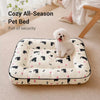 Cotton-Linen Pet Bed Cushion for Small Dogs & Rabbits