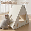 Triangular Cardboard Cat Scratcher House
