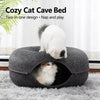 Enclosed Donut Cat Bed with Tunnel