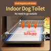 Indoor Iron Dog Crate for Small Dogs with Separate Toilet Area