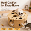 Felt Donut Cat Scratcher Bed with Semi-Enclosed Tunnel