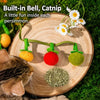 Felt Persimmon Cat Teaser Toy with Bell