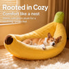 Banana-Shaped Pet Bed for Small Dogs and Cats