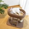 Low-Profile Cat Tree with Sisal Scratcher and Cat Bed