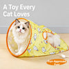 Cat Crinkle Tunnel Toy with Hide-and-Seek Openings