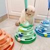 Cat Spinning Wheel Toy with Feather Wand