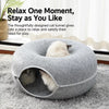 Enclosed Donut Cat Bed with Tunnel