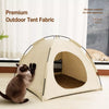 Enclosed Portable Pet Tent Bed for Cats and Small Dogs