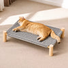 Elevated Cat Bed with Built-In Scratching Surface