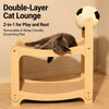 Sisal Cat Scratcher Bed with Soccer Ball Toy