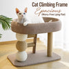 Low-Profile Cat Tree with Sisal Scratcher and Cat Bed