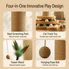 Vertical Sisal Cat Scratching Post with Cat Tree Structure