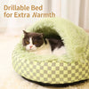 Semi-Enclosed Cave Bed for Cats and Small Dogs