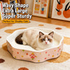 Petal-Shaped Corrugated Cardboard Cat Scratcher