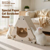 Triangular Cardboard Cat Scratcher House