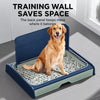 Dog Toilet Tray with Wall Panel and Pull-Out Drawer