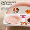 Elevated Ceramic Double Pet Bowls for Cats and Dogs