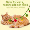 Felt Persimmon Cat Teaser Toy with Bell