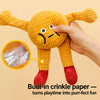 Waffle Plush Cat Toy with Crinkle Paper and Catnip