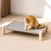 Elevated Cat Bed with Built-In Scratching Surface