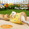 Cat Crinkle Tunnel Toy with Hide-and-Seek Openings