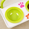 Elevated Ceramic Double Pet Bowls for Cats and Dogs