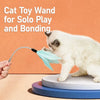 Cat Spinning Wheel Toy with Feather Wand