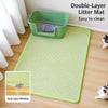 Double-Layer Cat Litter Mat with Collection Pocket