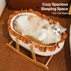 French-Style Cat Bed for Indoor Lounging