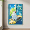 Wall-Mounted Cat Scratching Board with Braided Cotton Rope