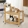 Sisal Cat Scratcher Bed with Soccer Ball Toy