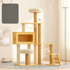 Cat Tree with Scratching Post, Enclosed Cat House & Platforms