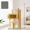 Cat Tree with Scratching Post, Enclosed Cat House & Platforms
