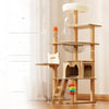 Cat Tree with Scratching Post, Enclosed Cat House & Platforms
