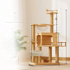 Cat Tree with Scratching Post, Enclosed Cat House & Platforms