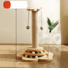 Vertical Sisal Cat Scratching Post with Cat Tree Structure
