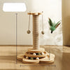 Vertical Sisal Cat Scratching Post with Cat Tree Structure