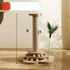 Vertical Sisal Cat Scratching Post with Cat Tree Structure