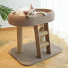Low-Profile Cat Tree with Sisal Scratcher and Cat Bed