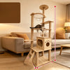 Large Wooden Cat Tree with Sisal Scratching Posts